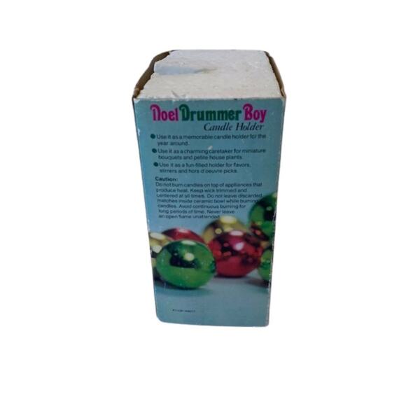 Vintage Noel Drummer Boy Christmas Porcelain Bisque Candle Holder 1980 - Picture 3 of 3